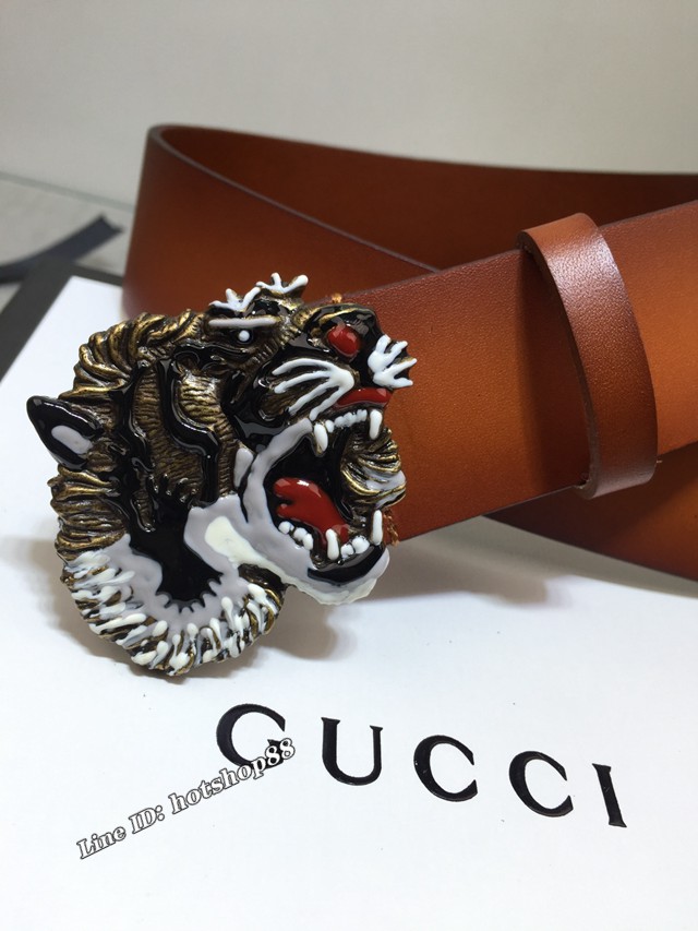 Gucci男士皮帶 古奇高端定制皮料腰帶  jjp1043